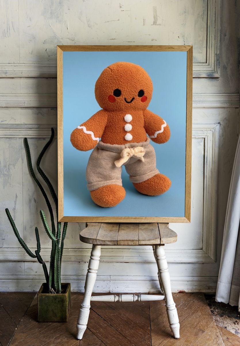 Gingerbread Plush Toy Poster. room preview
