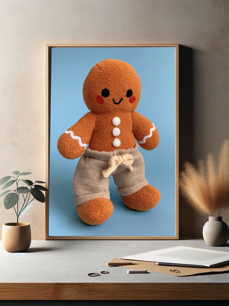 Gingerbread Plush Toy Poster. — room view 2