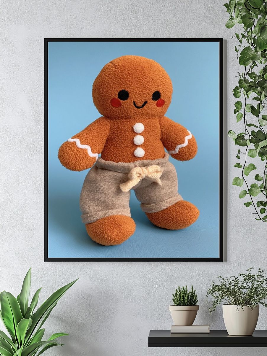 Gingerbread Plush Toy Poster. — room view 4