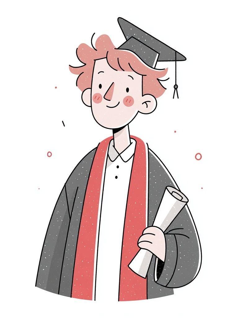 Graduation Student Illustration Poster. poster — kids art