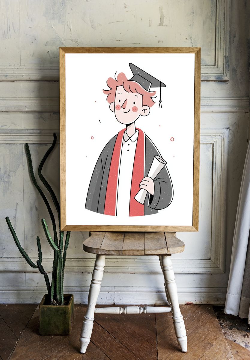 Graduation Student Illustration Poster. room preview