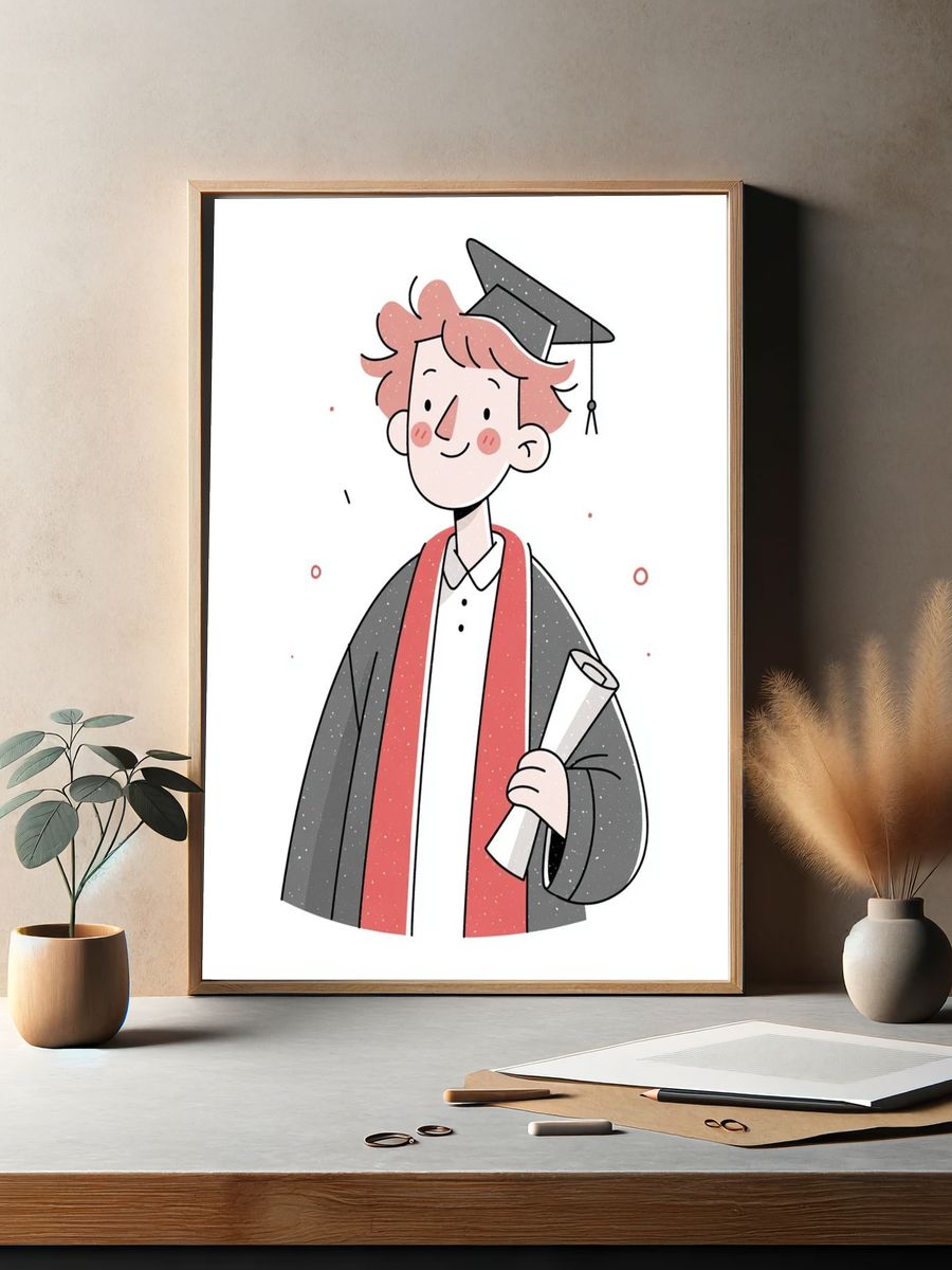 Graduation Student Illustration Poster. — room view 2