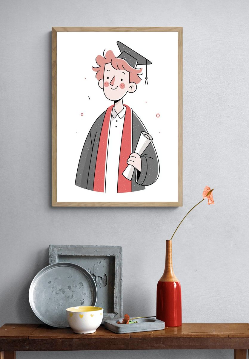 Graduation Student Illustration Poster. — room view 3