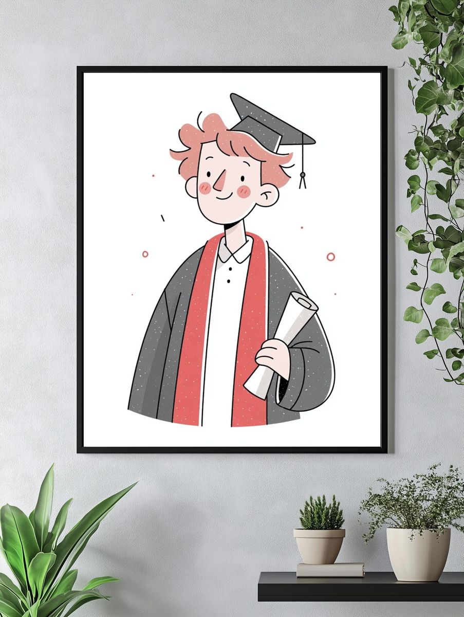 Graduation Student Illustration Poster. — room view 4