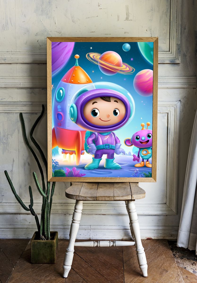 Space Adventure Kids Poster. room preview