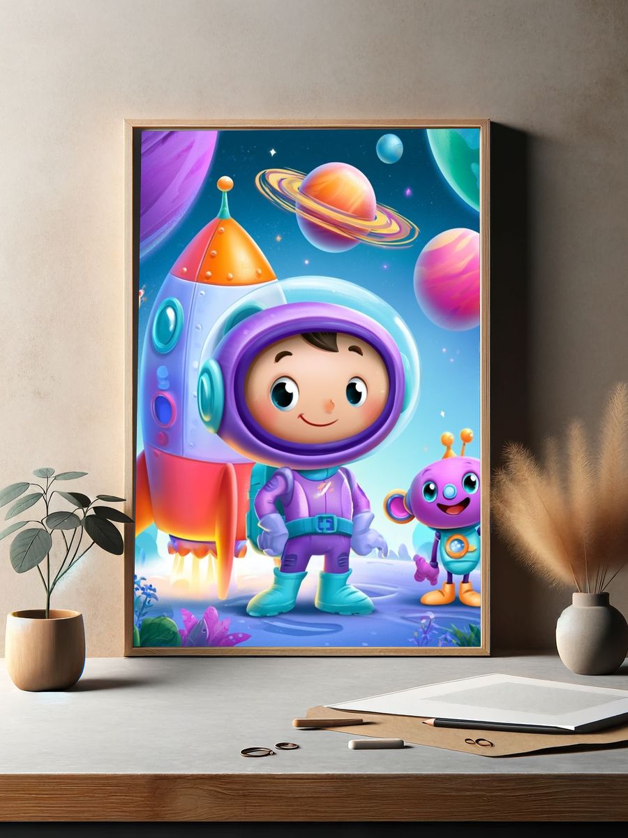 Space Adventure Kids Poster. — room view 2