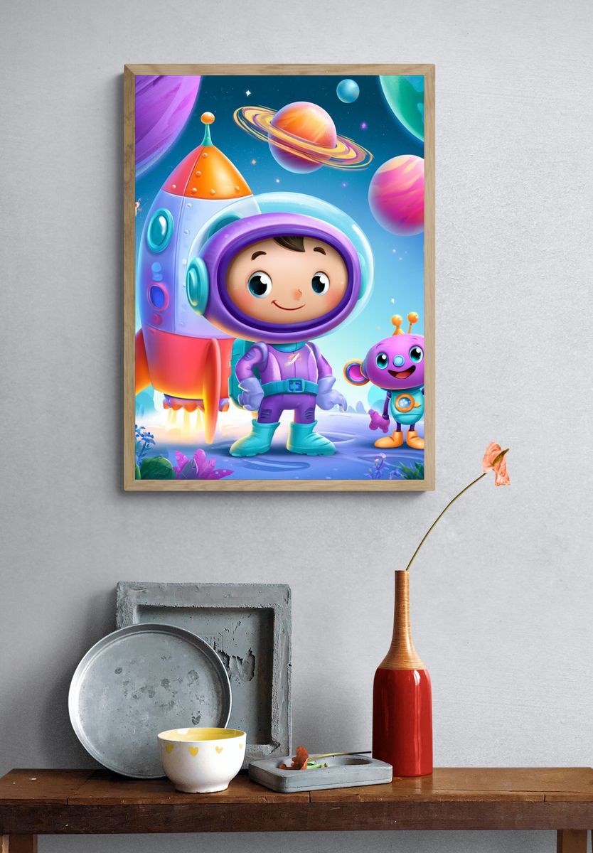 Space Adventure Kids Poster. — room view 3