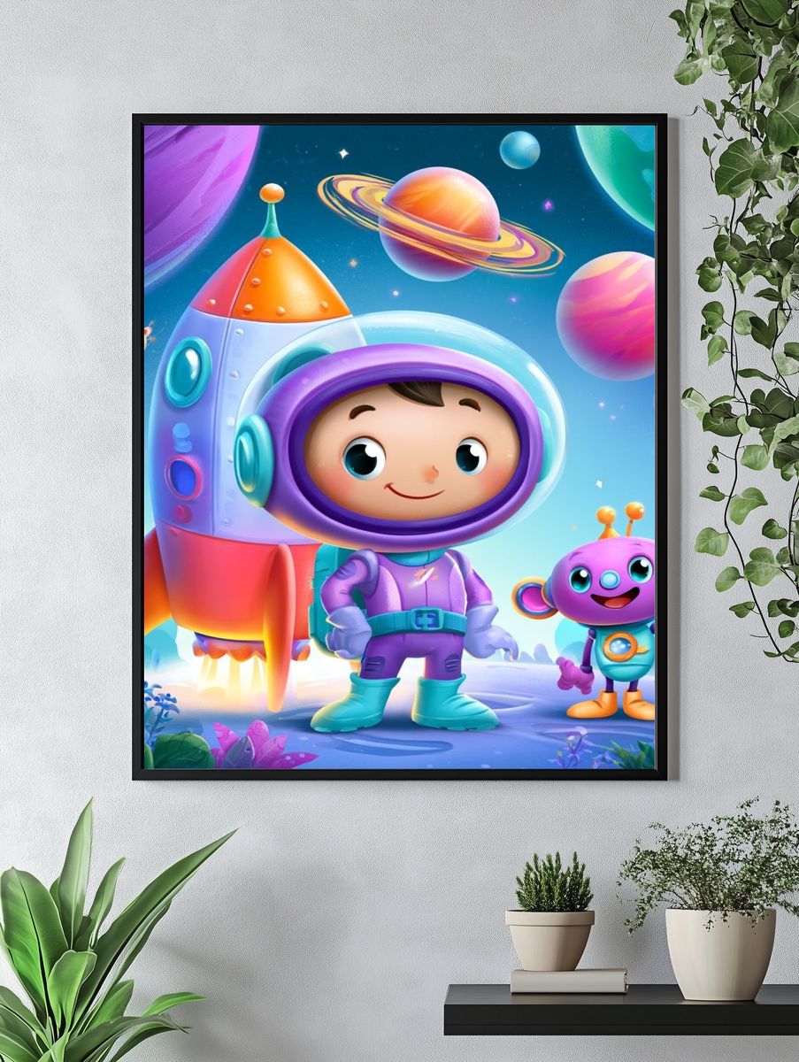Space Adventure Kids Poster. — room view 4