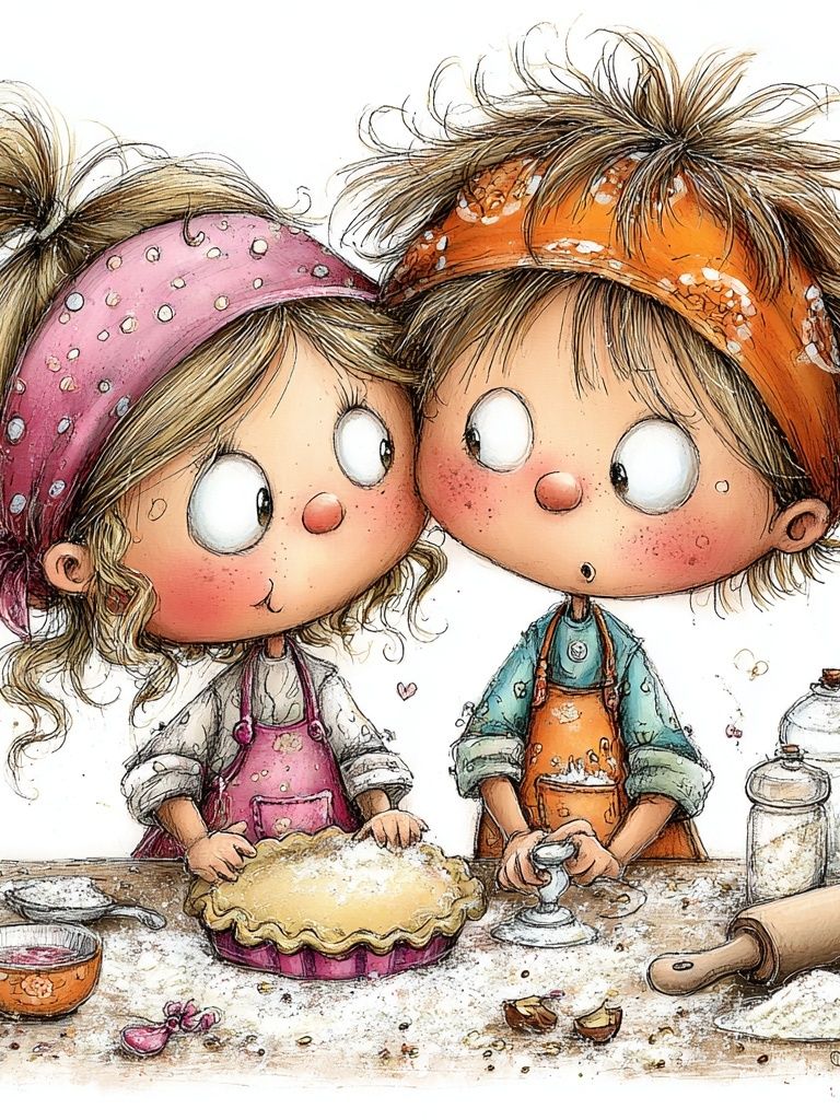 Baking Kids Illustration Poster. poster — kids art