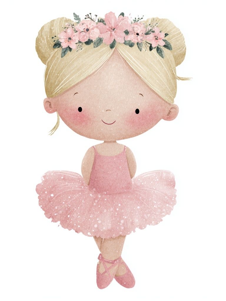 Ballet Dancer — Kids Illustration Print. poster detail