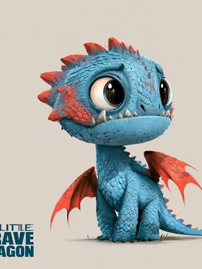 The Little Brave Dragon Poster. poster