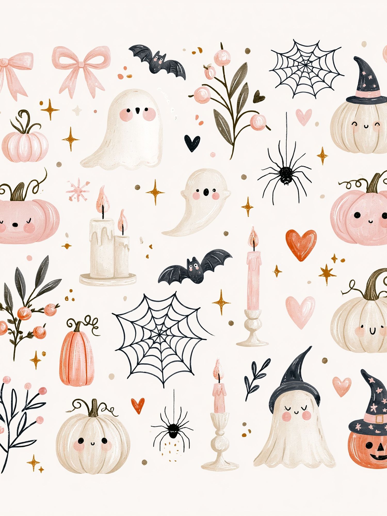 Halloween Pumpkin Ghost Print. poster — kids art