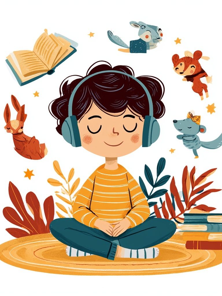 Reading Child Illustration Poster. poster — kids art