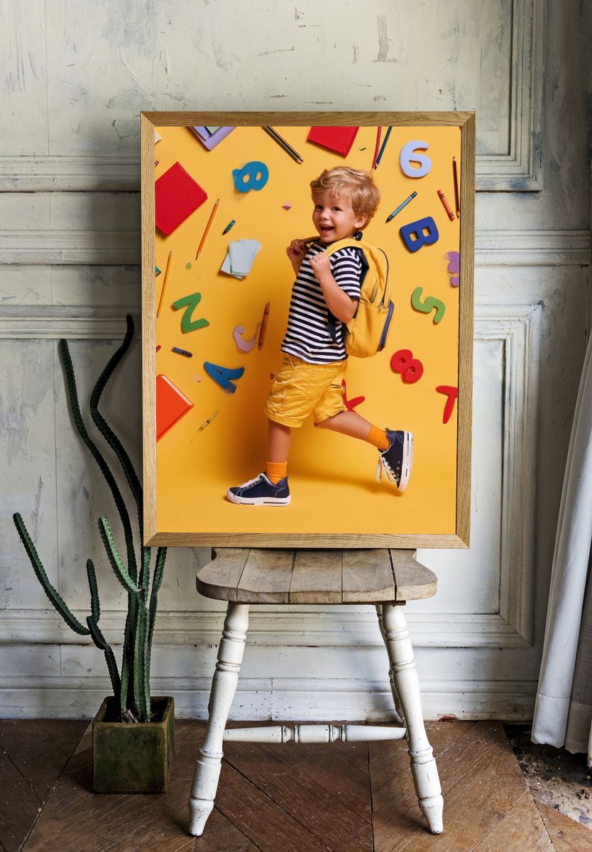 Back to School Boy Photography Poster. room preview
