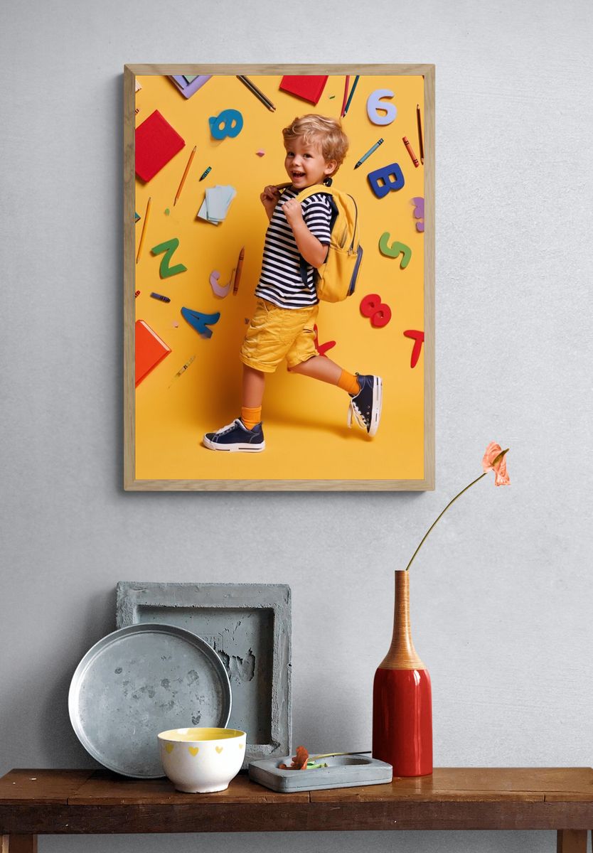 Back to School Boy Photography Poster. — room view 3