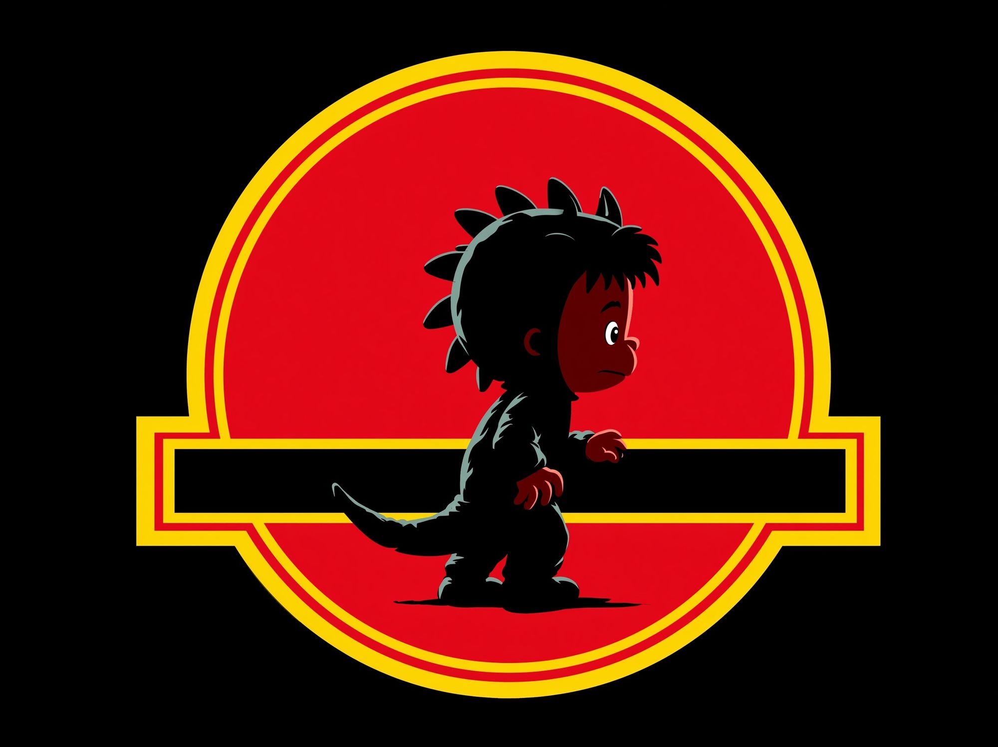Cute Dinosaur Emblem Poster. poster detail