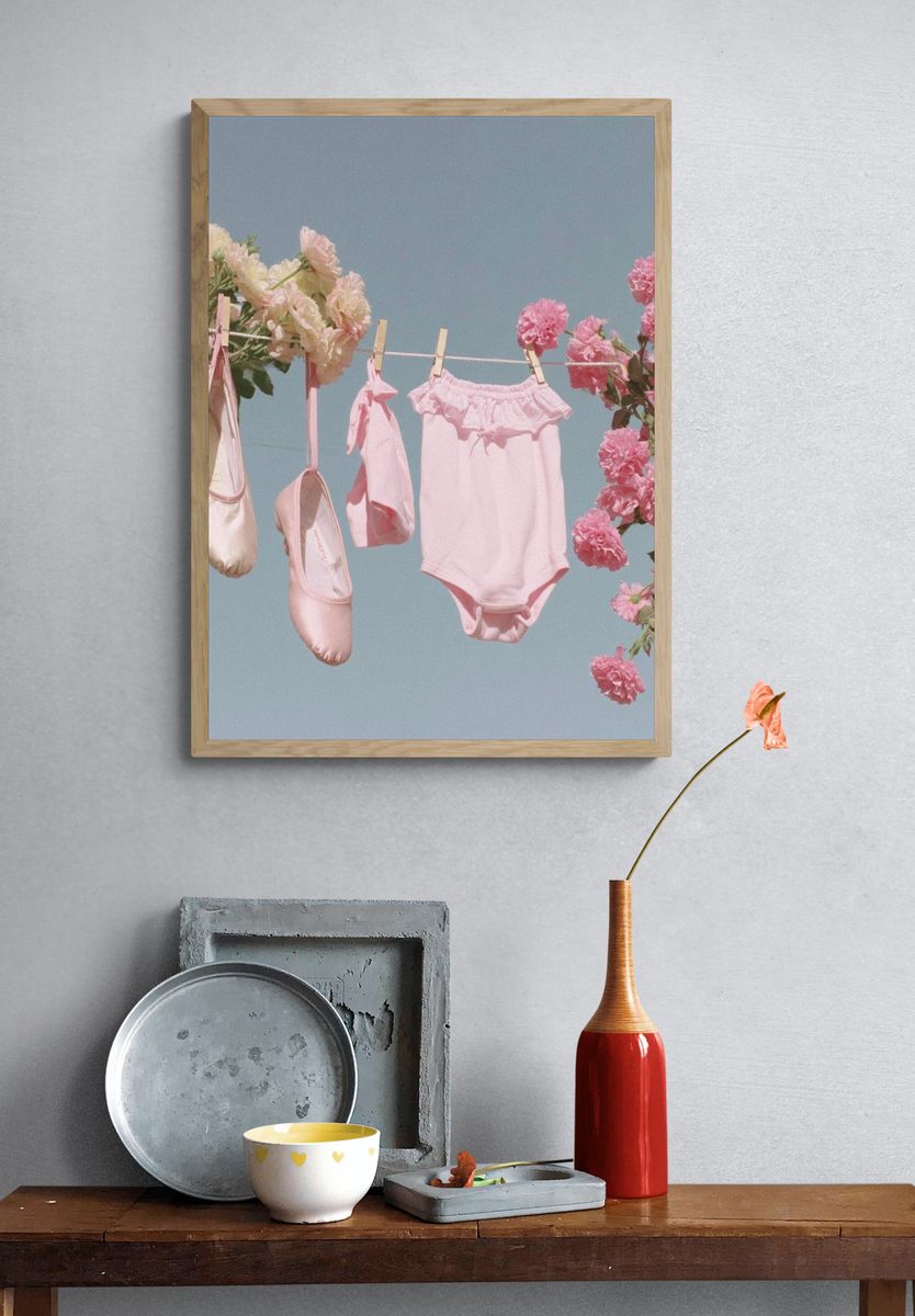 Ballet Attire and Flowers — Kids Room Print. — room view 3