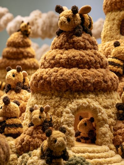 Beehive Plush Village Poster.