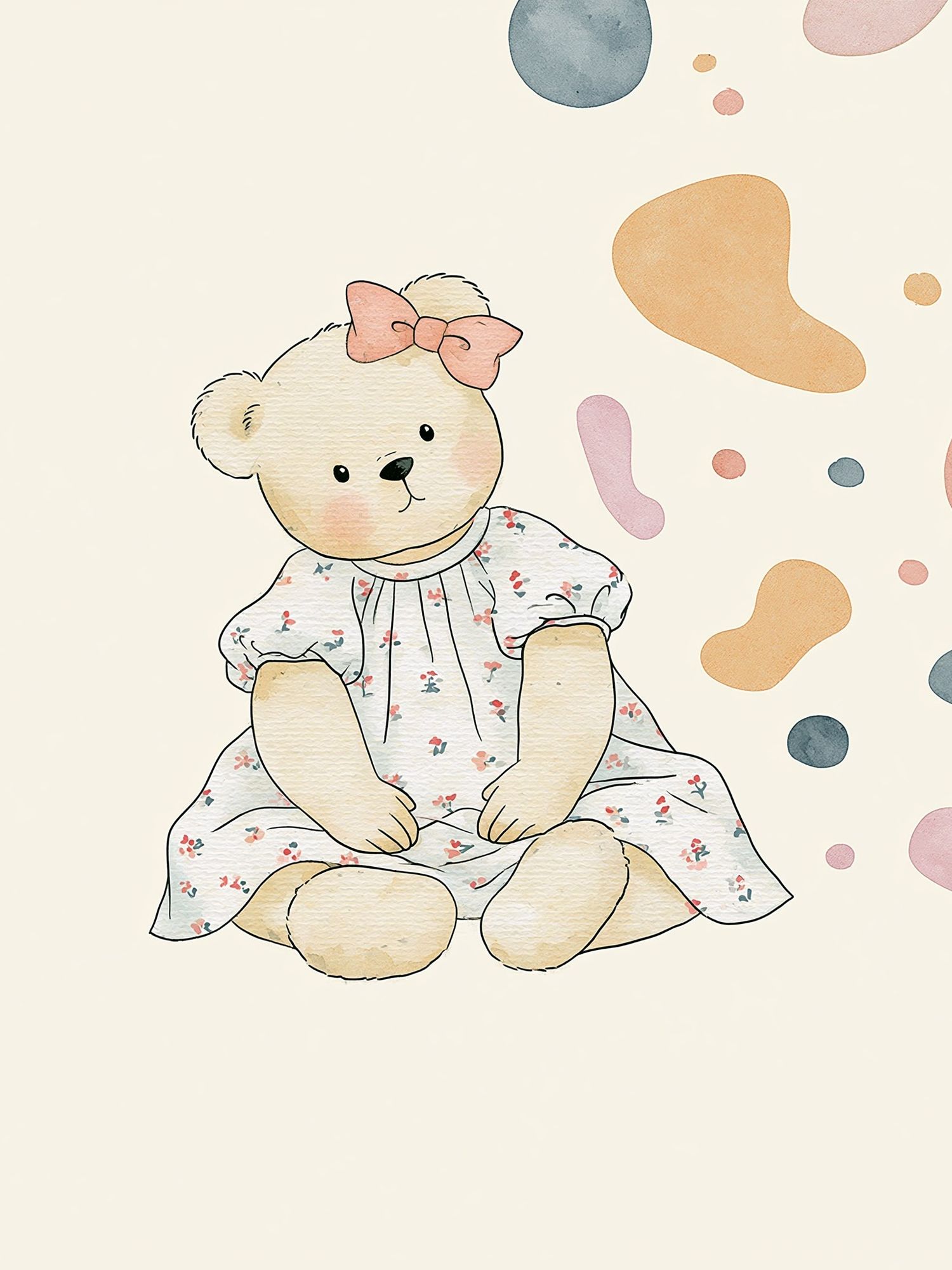 Teddy Bear Nursery Illustration Poster. poster — kids art