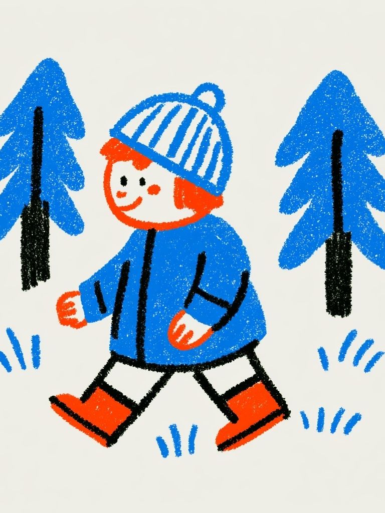 Winter Child Illustration Poster. poster — kids art