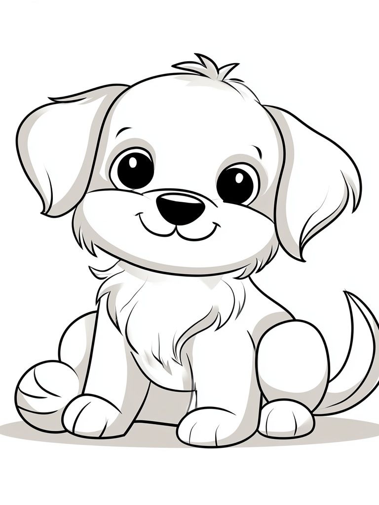 Cute Puppy Cartoon Print. poster — kids art