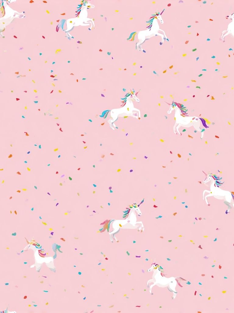 Unicorn Confetti Pattern Poster. poster detail
