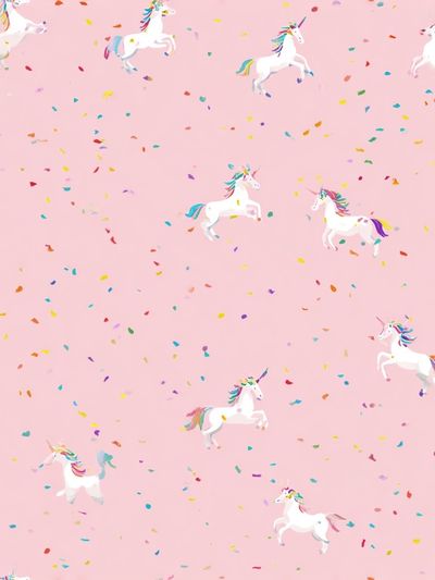 Unicorn Confetti Pattern Poster. poster