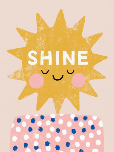 Shine Sun Kids Print.