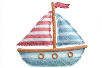 Sailboat Fabric Art Poster