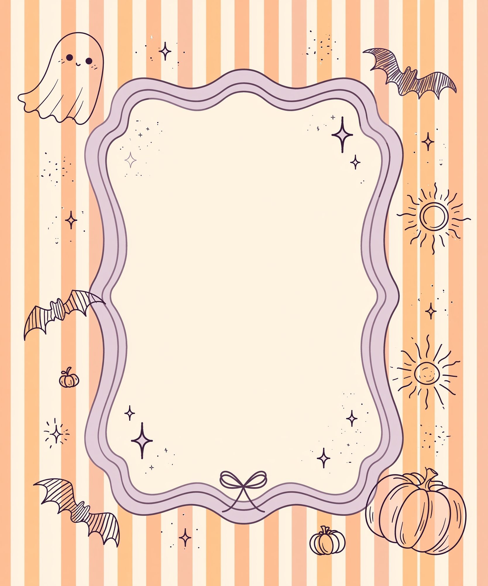 Halloween Frame Illustration Poster. poster — kids art