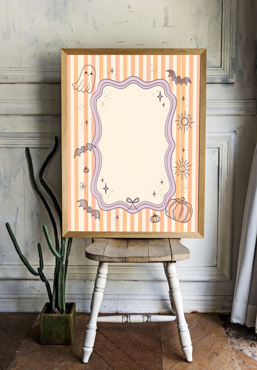 Halloween Frame Illustration Poster. room preview