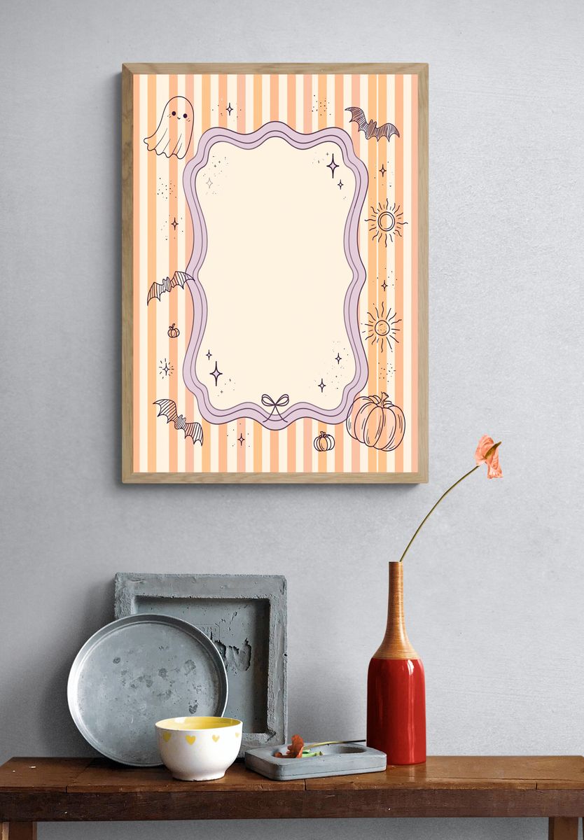 Halloween Frame Illustration Poster. — room view 3
