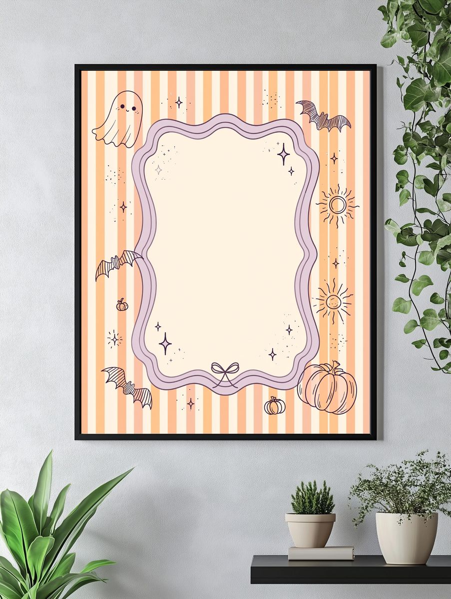Halloween Frame Illustration Poster. — room view 4