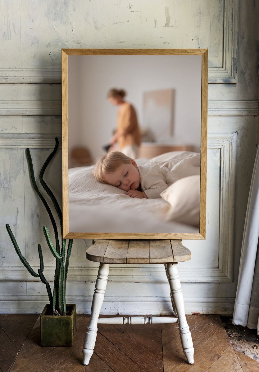 Sleeping Baby — Minimalist Print room preview