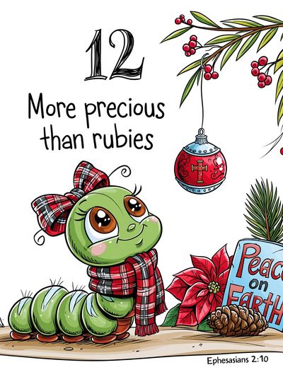 More Precious Than Rubies Typography Print.