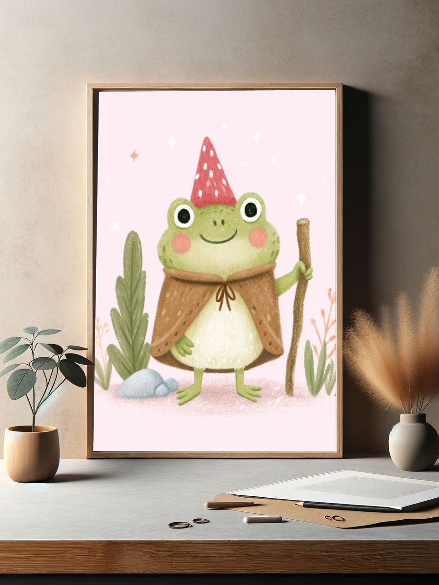 Party Frog Nursery Print. — room view 2