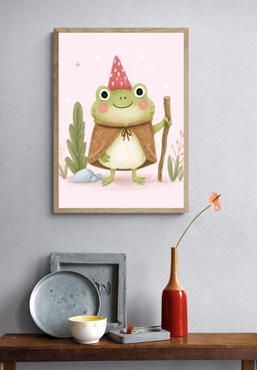 Party Frog Nursery Print. — room view 3
