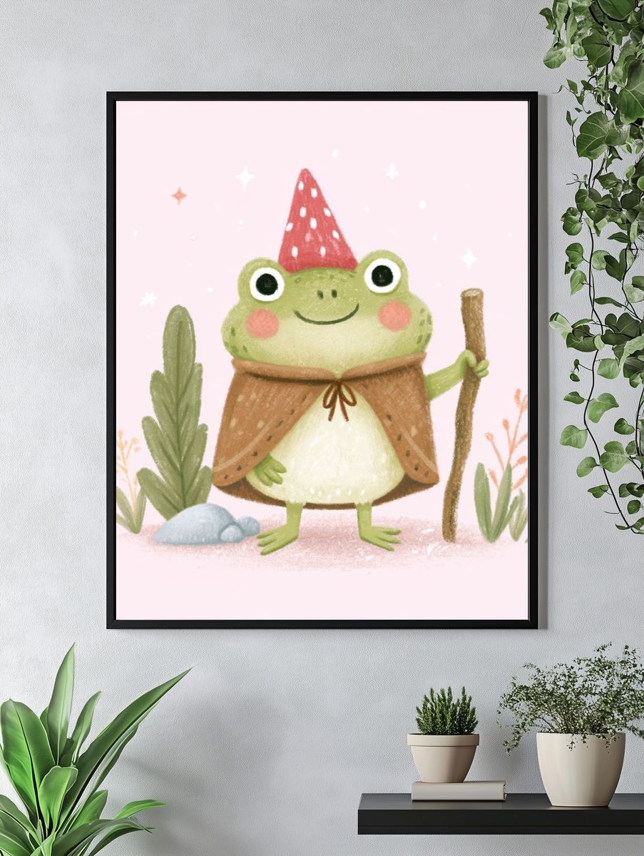 Party Frog Nursery Print. — room view 4