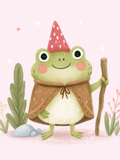 Party Frog Nursery Print.