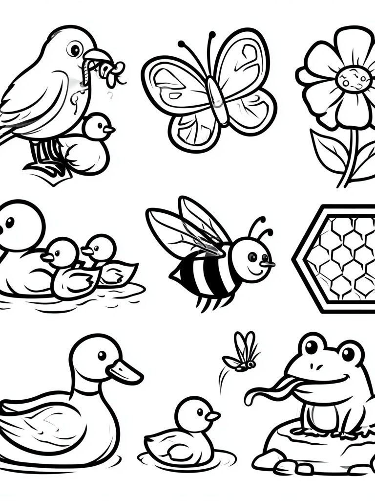 Cute Animal Doodles Poster. poster detail