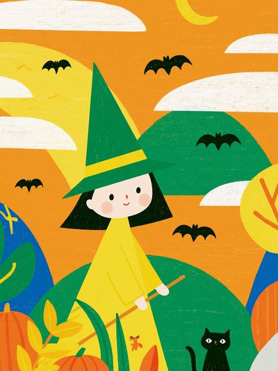 Halloween Witch Kids Poster.