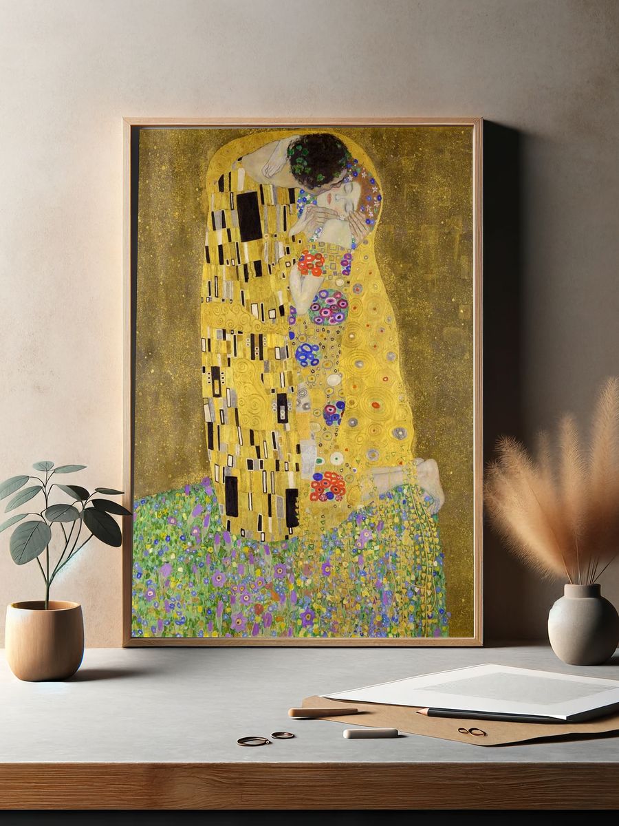 The Kiss — Fine Art Print. — room view 2