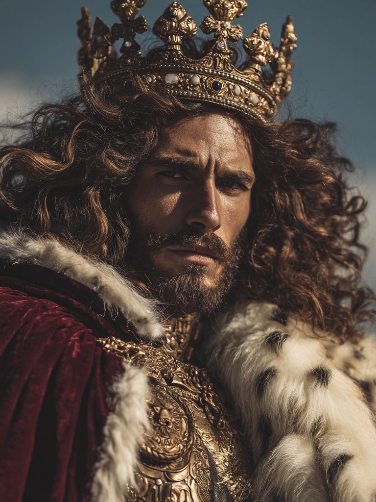 Regal King Portrait — Fine Art Print. poster — fine-art art