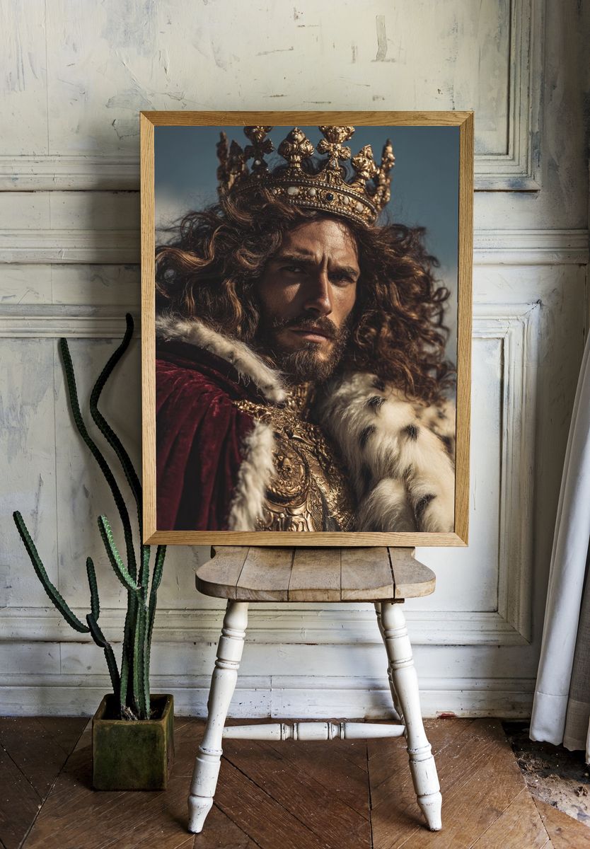 Regal King Portrait — Fine Art Print. — room view 1