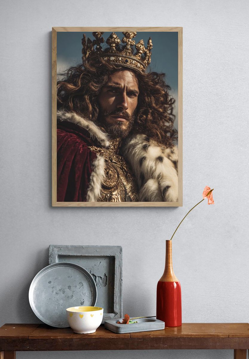 Regal King Portrait — Fine Art Print. — room view 3
