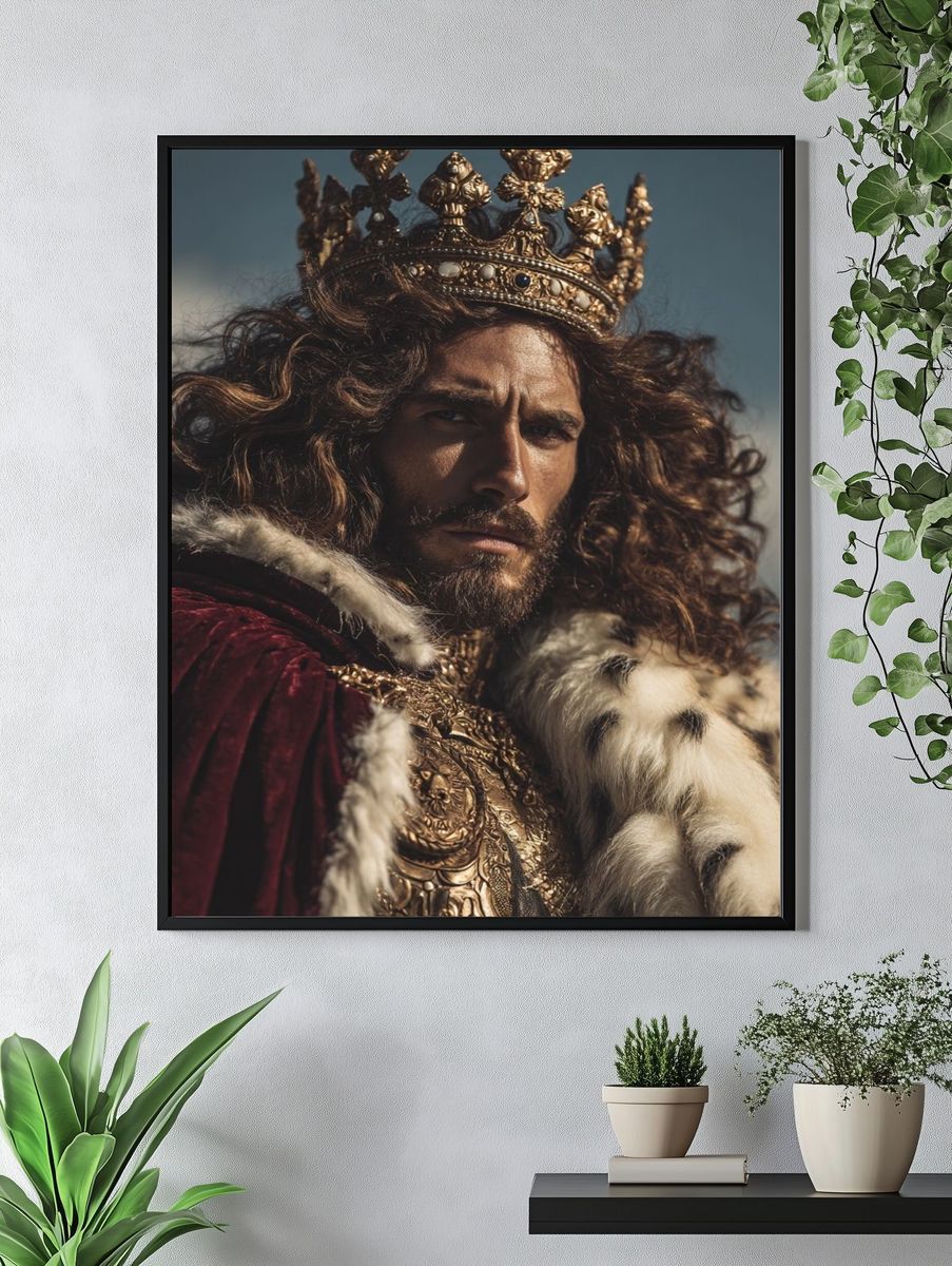 Regal King Portrait — Fine Art Print. — room view 4