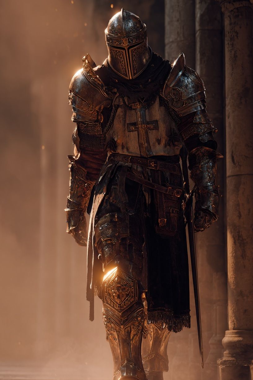 Armored Knight Fantasy Poster. poster detail