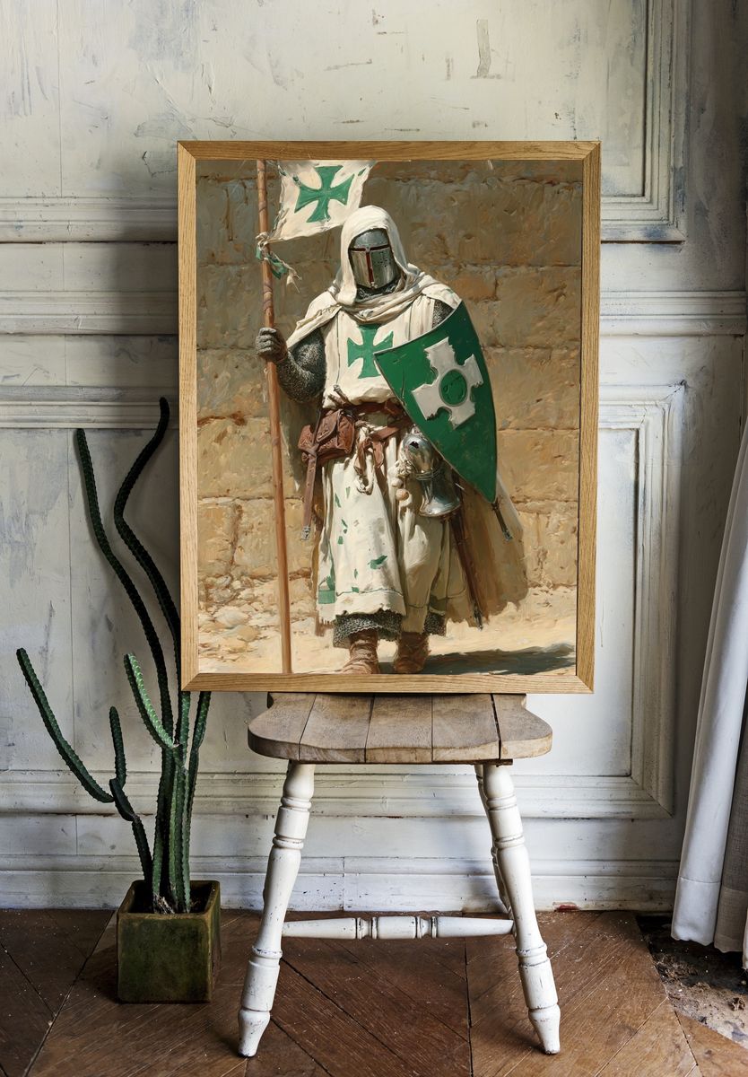 Crusader Knight — Fine Art Print. — room view 1