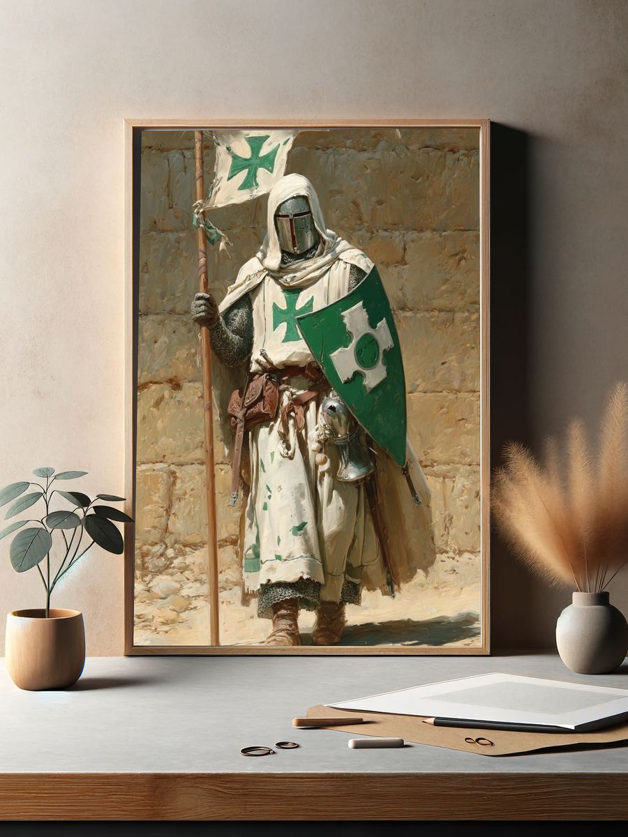 Crusader Knight — Fine Art Print. — room view 2
