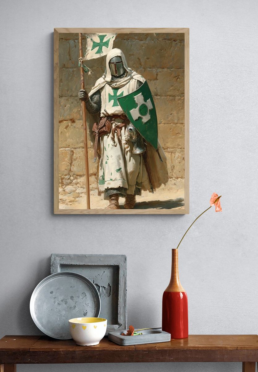 Crusader Knight — Fine Art Print. — room view 3